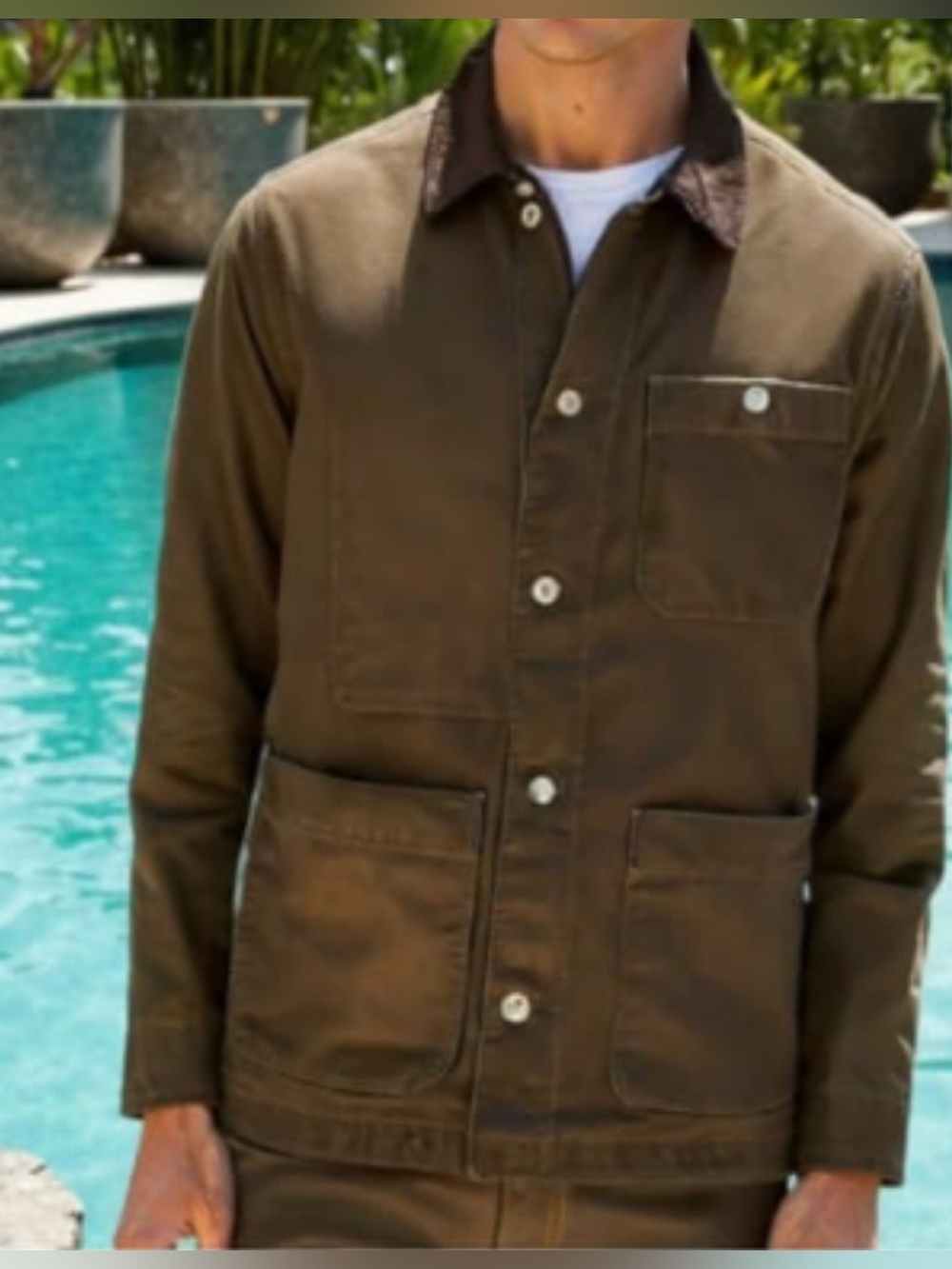 JCrew Wallace & Barnes Chore Jacket w/ Corduroy collar size L